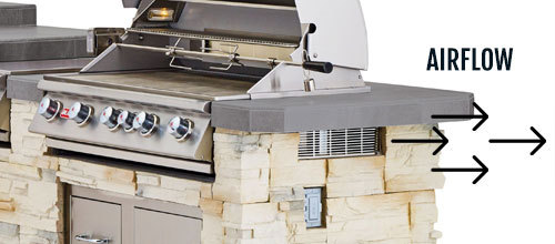 Venting an Outdoor Kitchen BBQ Island The Importance of Gas Vent Panels BBQGrills.com
