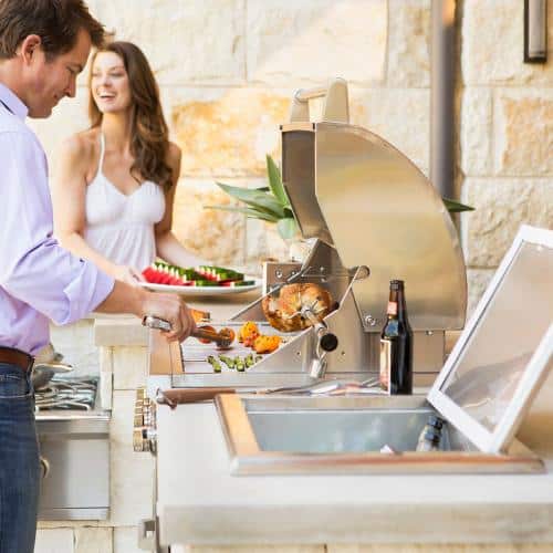 Coyote 25-Inch Drop-In Ice Bin Cooler with Hinged Lid